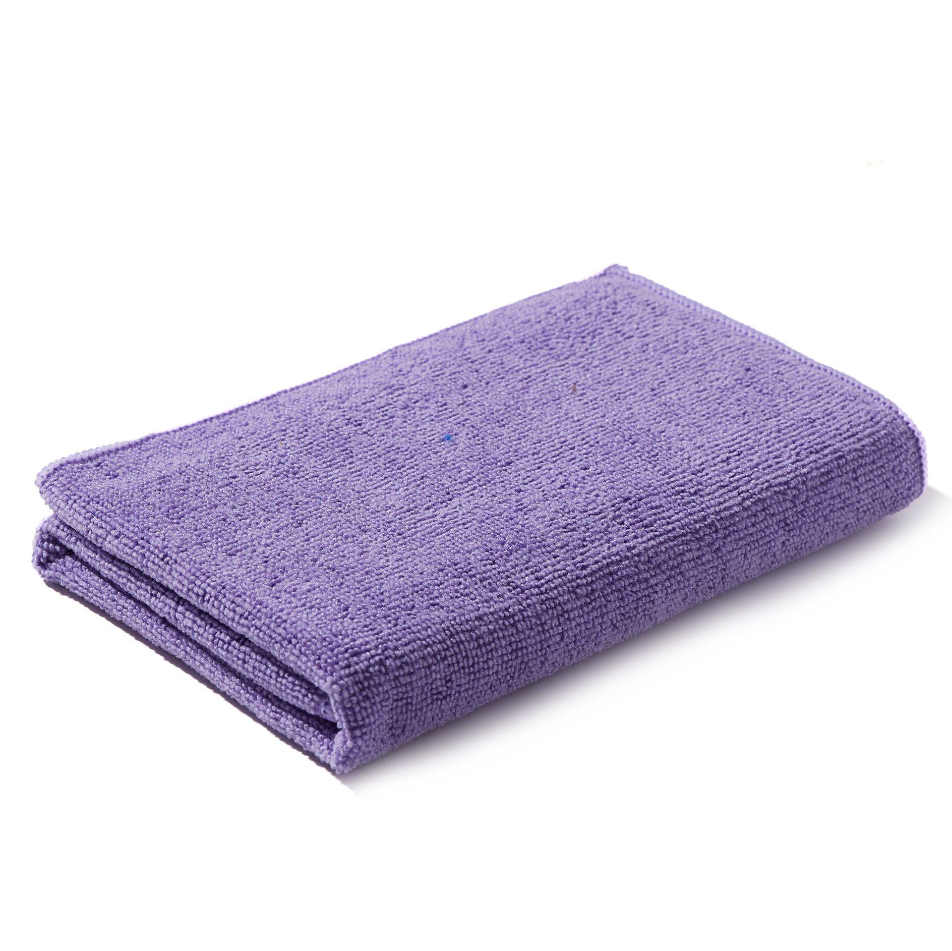 

Multifunctional Microfiber Towels: Lint-Free Dishcloths, Scouring Pads, Car Cleaning Cloths, Hotel Face Towels 25x25cm Stitched Edges фиолетовый