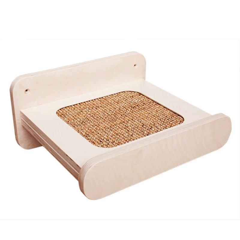 Home Cat Climbing Frame Wooden Wall Mounted Cat Wall Tree Resting Frame Living Room Pet Plaything Nest Small Animal Products