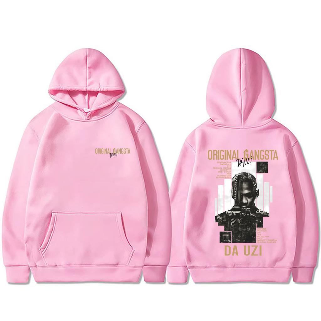 Rapper DA Uzi Original Gangsta Album Graphic Hoodie Men Women Hip Hop Fashion Pop Music Tracksuit Men's Hoodies