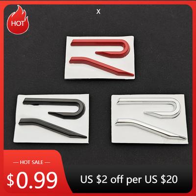 Voor VW VOLKSWAGEN 2026 Nieuw 3D Metaal Chroom Zwart VW R Logo Embleem Achterklep Badge Sticker voor Volkswagen Golf 8 MK8 GTI Polo Naar
