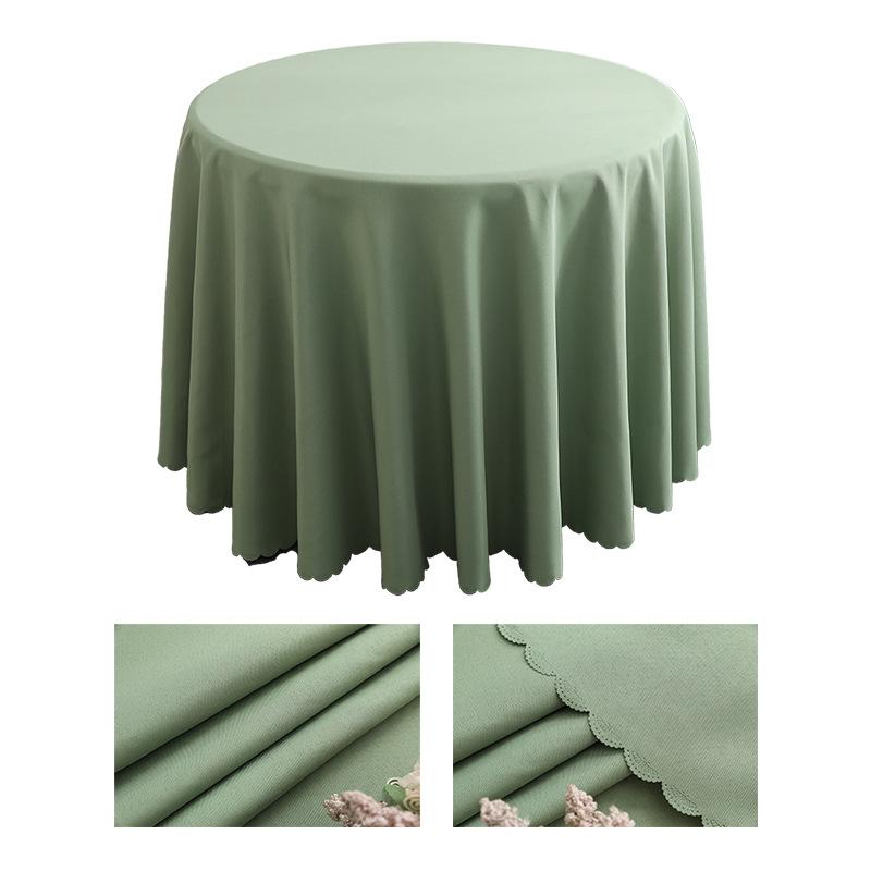 160cm Ronde Tafelkleed Stofdicht Duurzaam Doek voor Hotel Restaurant Conferentie Ronde Tafel Decoratie 160CM grasgroene kleur