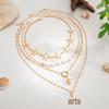 Bohemian Starfish & Turtle Pendant Pearl Layered Necklace