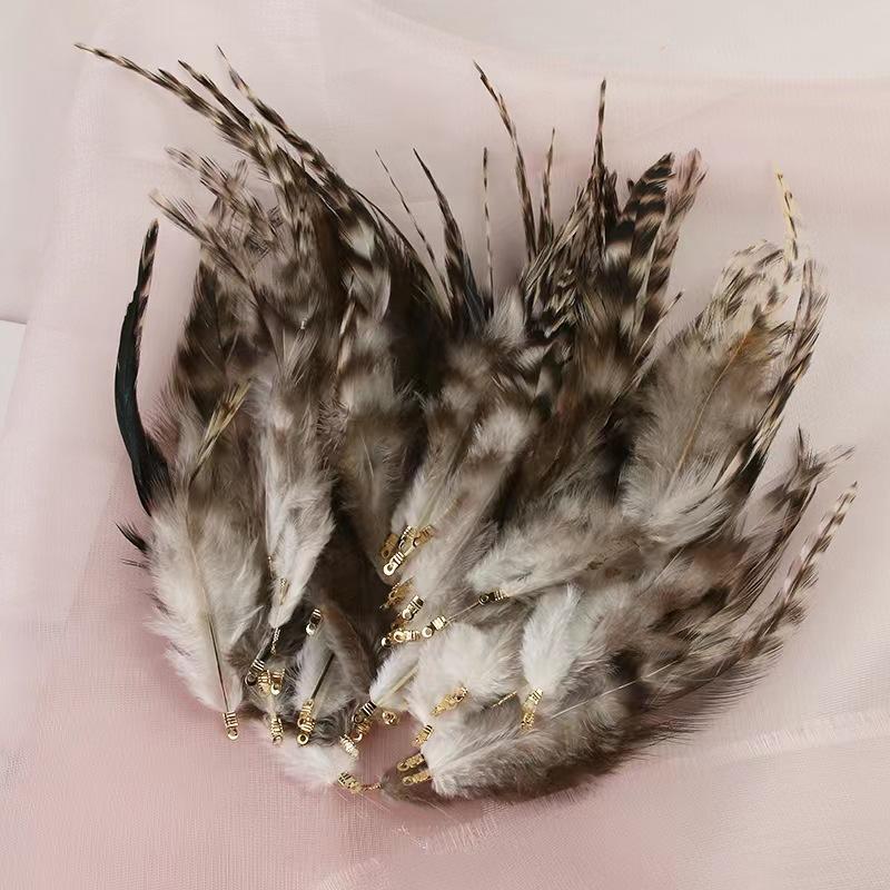 50Pcsdiy Jewelry Accessories Feather Diy Feather Headdress Corsage Hat Shoes Handicrafts Decorative Materials