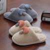 Cute mushroom cotton slippers winter indoor home household plush warm winter fluffy slippers winter