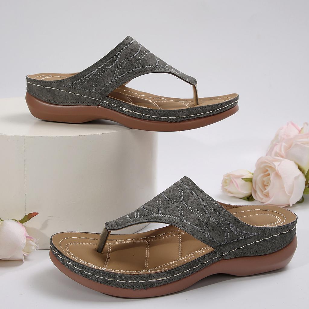 Fashion Autumn Wedges Shoes Women Comfortable Sandals Summer Anti-slip Slip on Flip Flop  Women Platform Sandals Big Size Slides Women