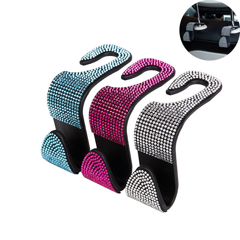 Diamond-Inlaid Multifunctional Car Seat Back Hook