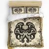 Horror Ośmiornica Retro Cthulhu Poszewka na Kołdrę z Poszewką na Poduszkę Spersonalizowana Kołdra Zestaw Pościeli 3 szt. Poszewka na Kołdrę Łóżko Podwójne Tekstylia Domowe