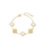 13mm Fünf Blumen Vierblättriges Kleeblatt Armband Titanstahl 18k Hochwertiges Luxusarmband Handschmuck