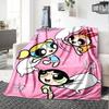 1pc Powerpuff3 Blanket, Gift, for Men and Women, Soft Blanket, Good for Sofa Bed Couch Travel, Lightweight Flannel Blanket