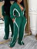 AL335 Women's Autumn/Winter Sports Suit: Cotton Jacket & Sweatpants Two-Piece Set