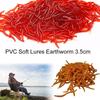 100/50PCS Fishing Lure Lifelike Fishy Smell Red Worms Soft Bait For Carp Bass Silicone Artificial Bait Fishing Accessories HOT