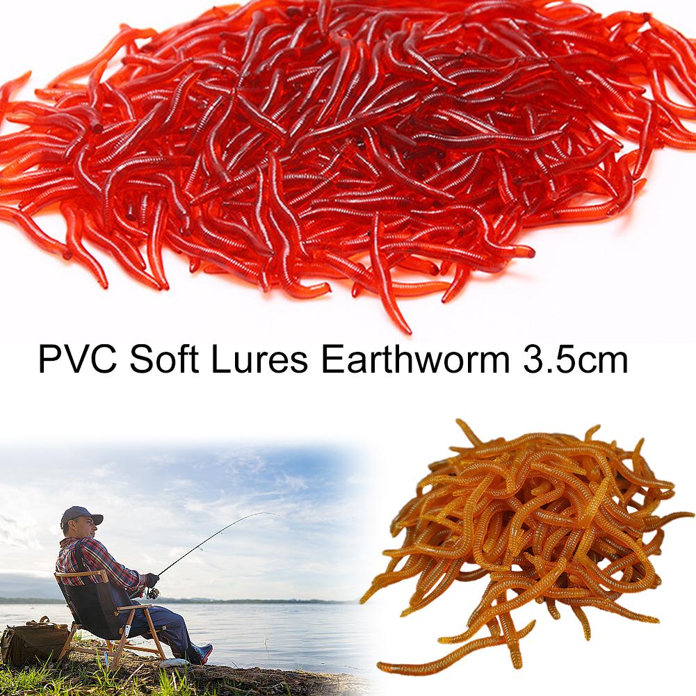 100/50PCS Fishing Lure Lifelike Fishy Smell Red Worms Soft Bait For Carp Bass Silicone Artificial Bait Fishing Accessories HOT