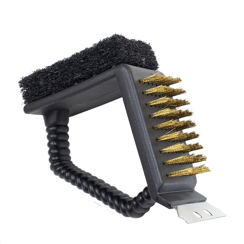 3-in-1 Grill Brush with Copper Wire