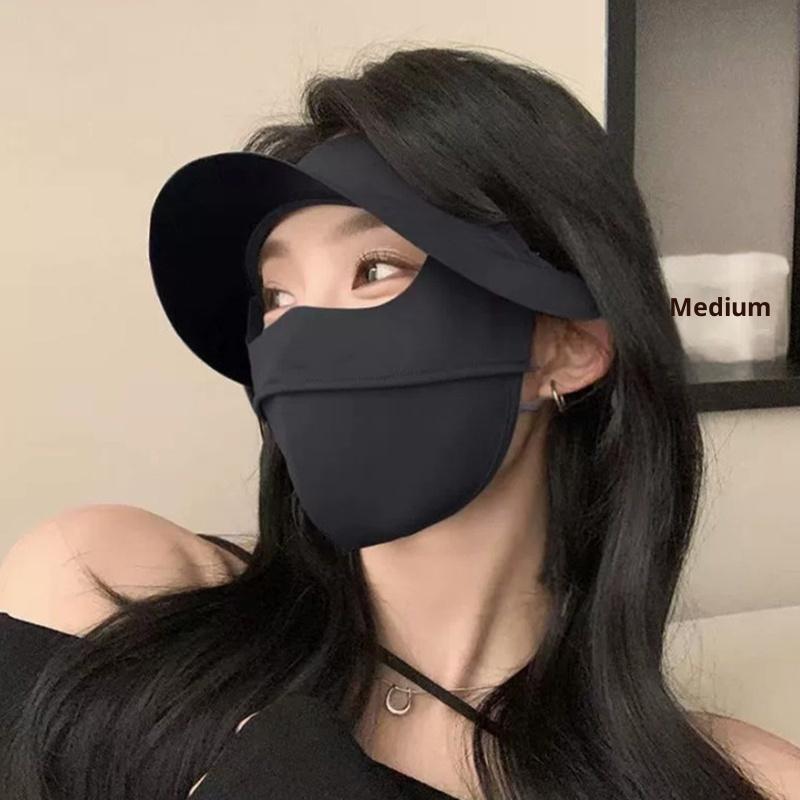 Summer Three-In-One Sunscreen Mask Detachable Full-Face Cycling Cap For Women