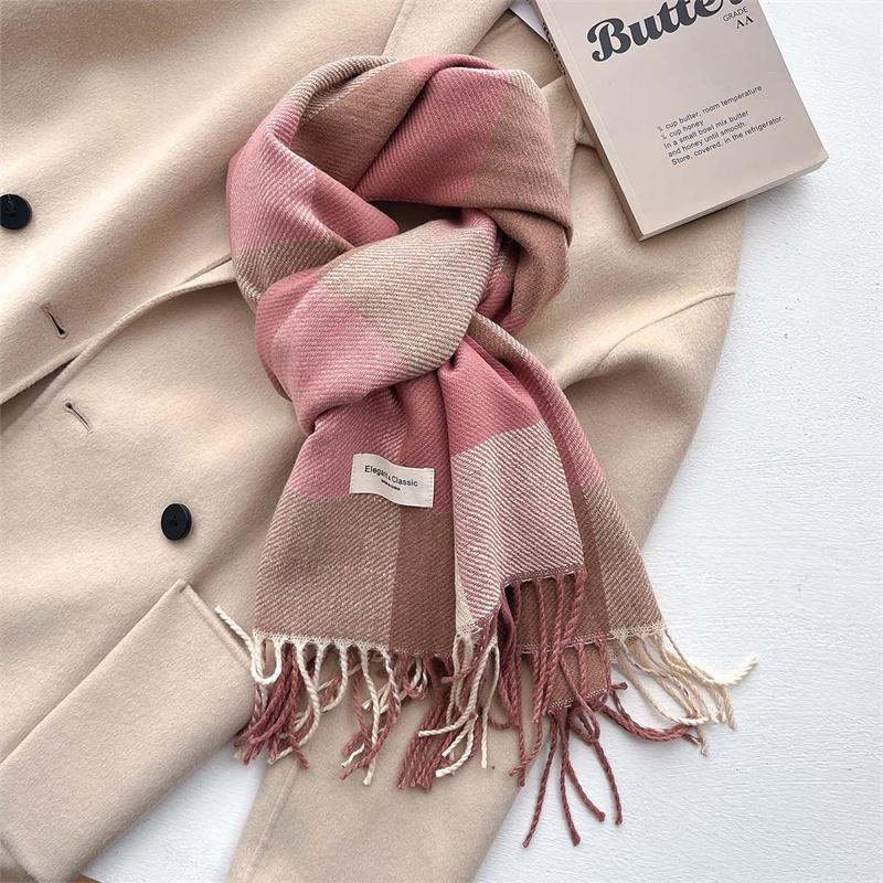 Warm Luxury Brand Cashmere Scarf Women Thick Print Shawl and Wraps Ladies Blanket Foulard Winter Pashmina Bandana Bufanda