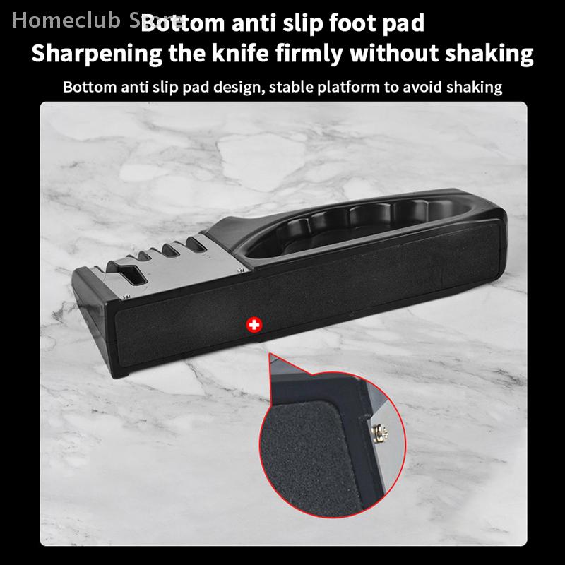 1Pc Knife Sharpener With Curved Handle 4 In 1 Professional Knife Accessories For Chefs Kitchen Blade & Scissors Sharpening Tool