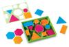 Learning Resources Shape and Pattern Blocks for 60 Authentic Toddlers, Sorting, Bright, Plastic, Pieces, LER3555,