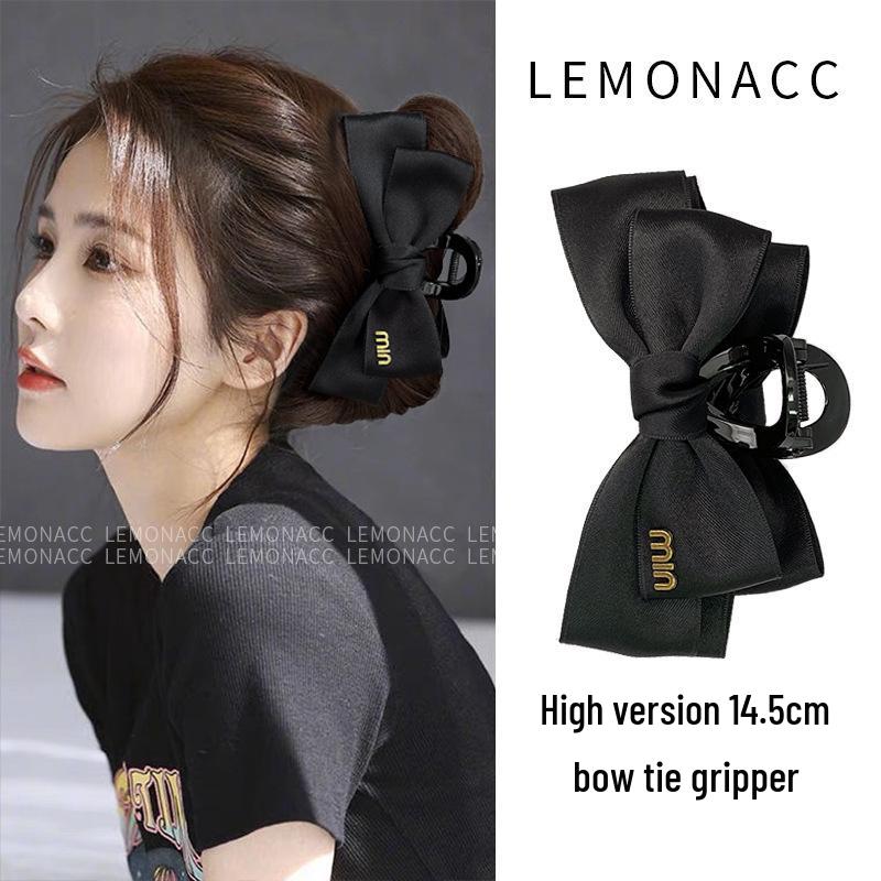 Women's Bowknot Claw Clip: Small & Medium Sizes, Ideal for Little Hair & Half Updos