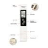 4-in-1 TDS Water Quality Test Pen Digital Display High Precise Portable Battery Powered Multi-Function Digital Water Purity Tester