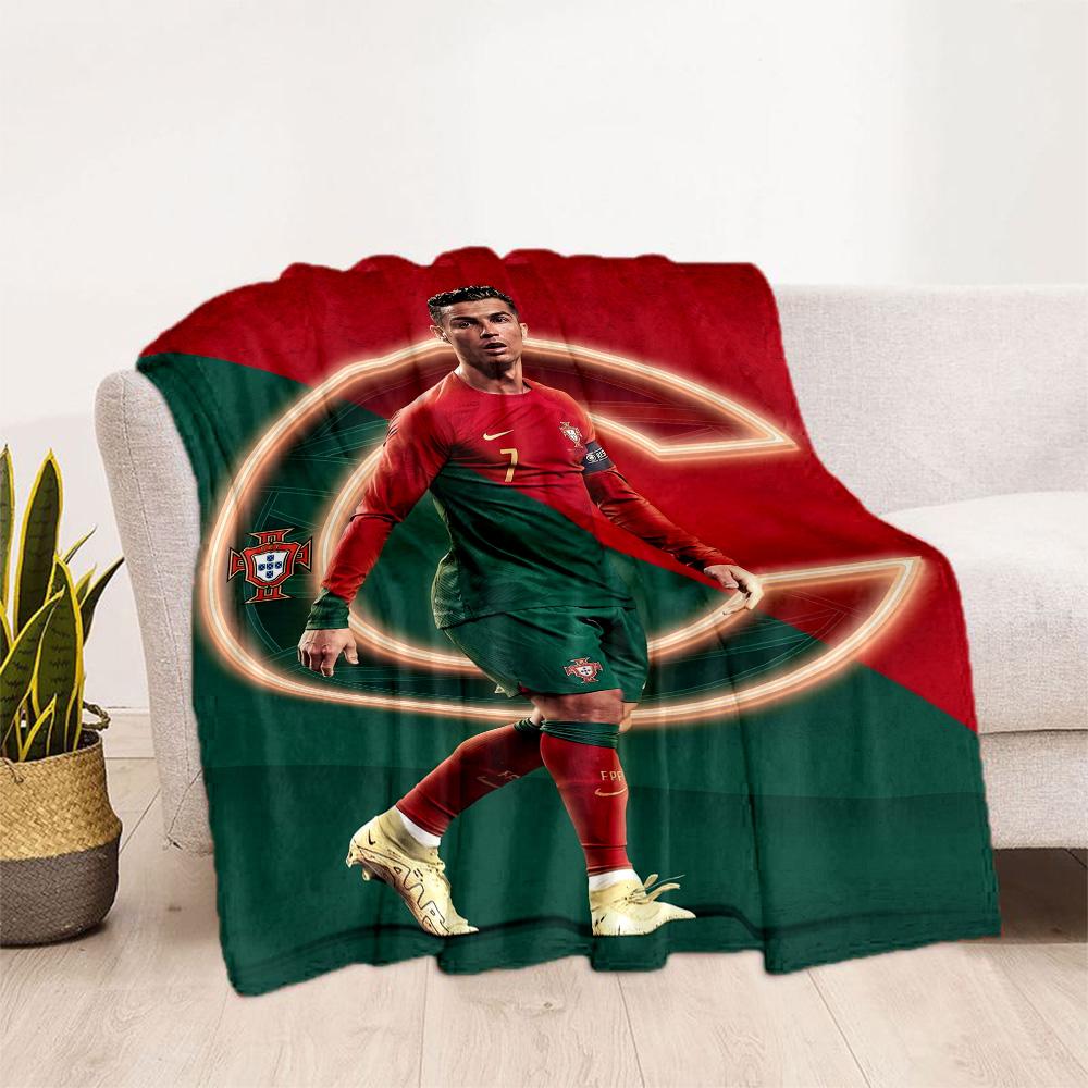 Ronaldo's Legacy Football Blanket Soft & Cozy Perfect for Sofa Chair Office for All Occasions Warmthful Decor