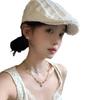 Japanese Niche Rough Edge Forward Hat Women'S Spring And Summer Versatile Solid Color Beret Literary And Retro Newsboy Painter Hat
