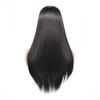 European & American Long Straight Middle-Part Bleached Light Brown Wig for Women