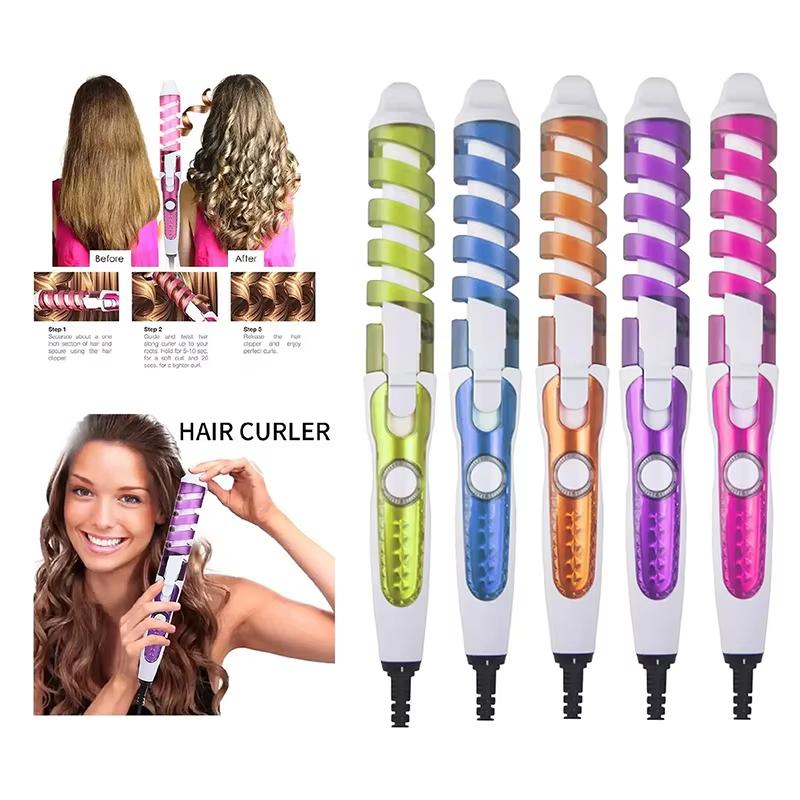 Portable Automatic Rotating Magic Ceramic Styling Tool Electric Hair Curler Home Salon Anti-Perm Spiral Curler
