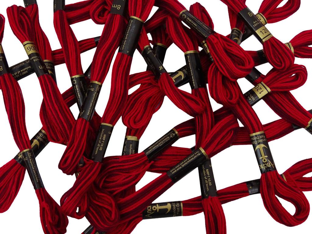 IBA Indianbeautifulart Ață dublă din bumbac cu șuvițe din punct de cruce pentru broderie manuală Ață dentară 25 frici-maro și