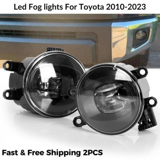 Pair LED Fog Lights for Toyota Tacoma 4Runner Tundra RAV4 2010- Driving Lamp