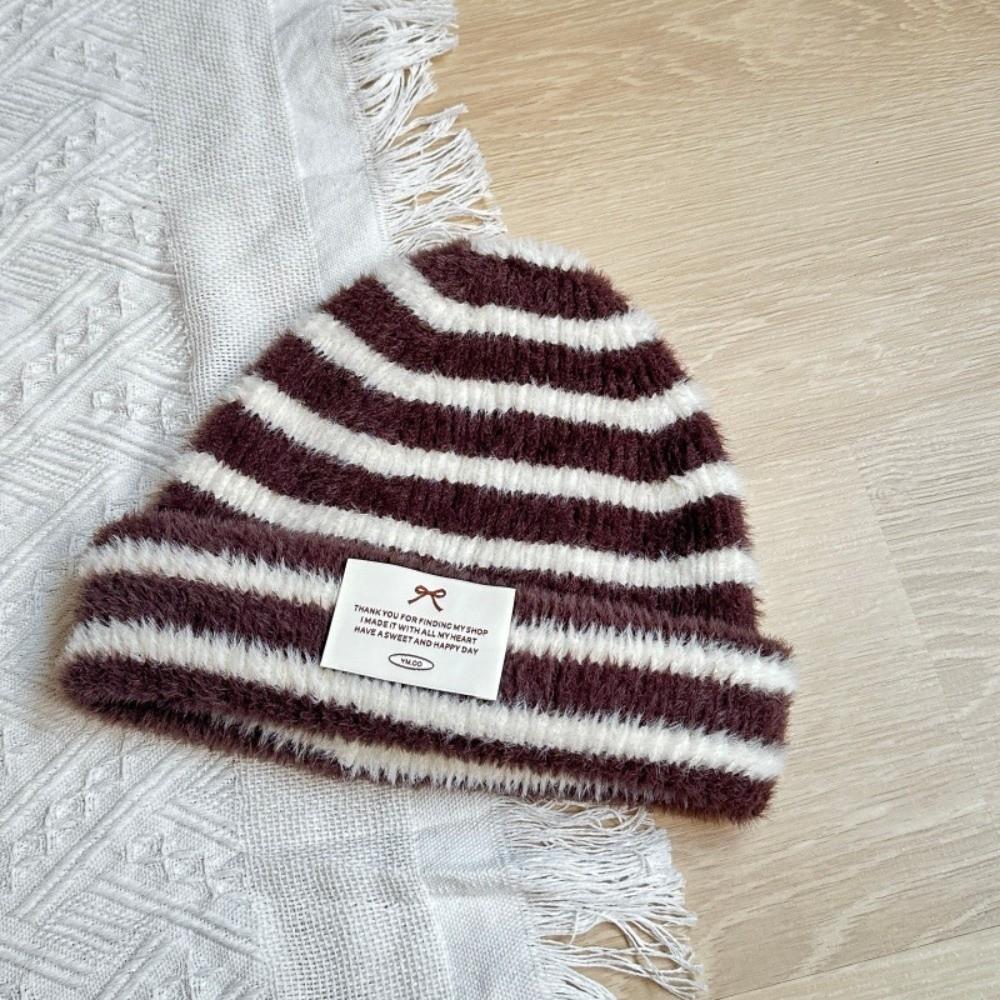 Casual Daily Knitted Beanie Hat Polyester Fall Winter Warm Hat Ear Protection Beanie  Student