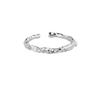 Women's Geometric Irregular Thin Band Adjustable Stackable Ring – Versatile Texture for Index Finger