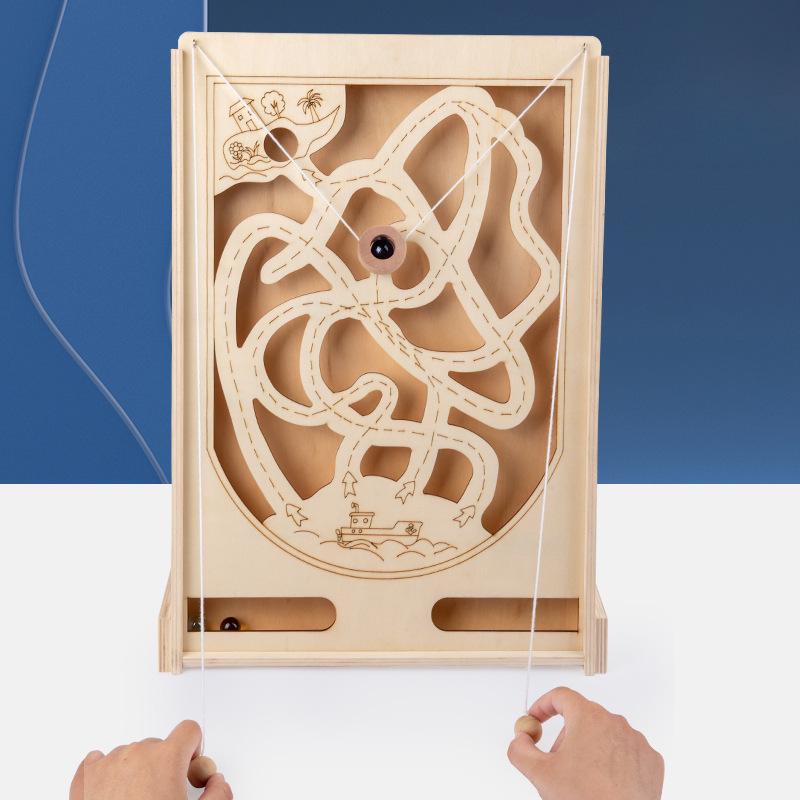Pirate Themed Wooden Marble Game: Promoting Hand-Eye Coordination and Balance for Children’s Educational Play