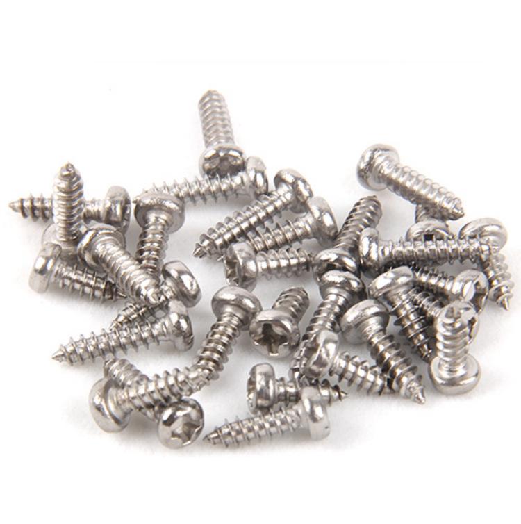 304 Stainless Steel Phillips Pan Head Sharp Tail Self-Tapping Screws - Small Head, Sizes M1.2, M1.4, M2.3, M2.6, M3