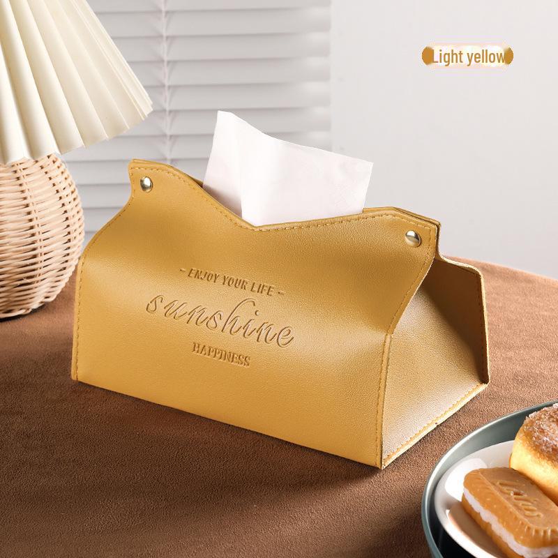 Nordic Leather Tissue Box for Home and Car - Creative Living Room or Coffee Table Accent
