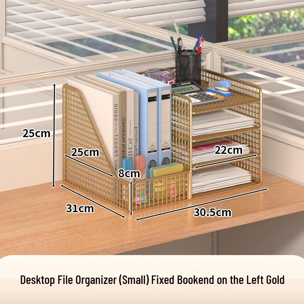 Multi-Layer Desk Organizer for Office Supplies and File Storage