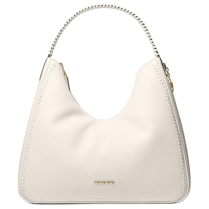 MICHAEL KORS Nayla gold hardware PU shoulder bag medium women's cream