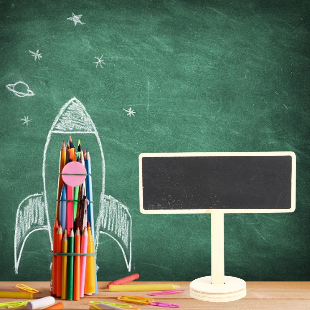 20Pcs Wooden Mini Blackboard Sign Message Board Plant Label for Garden Wedding Decoration