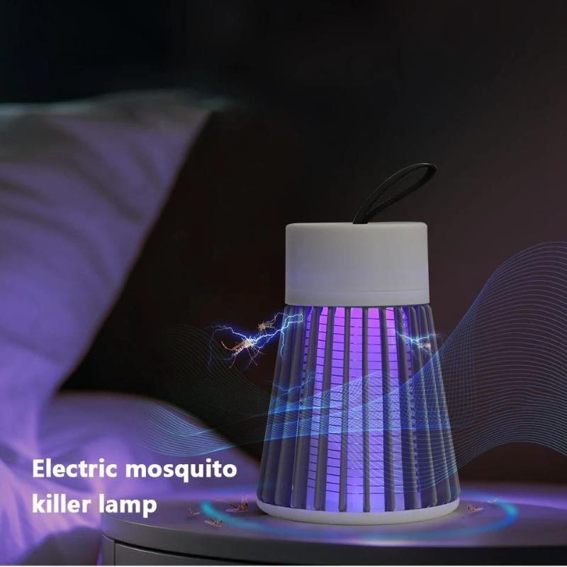 Mosquito Killer Lamp Electric Insect Zapper 2-in-1 USB Bug Trap with LED Light for Bedroom Outdoor Camping Wasps Gnats