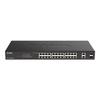 D-Link DGS 1100-26MPV2 - Switch - Smart - Combo 24 X 10/100/1000 (PoE) + 2 X Gigabit SFP - Desktop, Rack-mountable -
