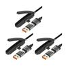 240W Fast Charging Type C & USB 65W 2 In 1 Braided Cable With Invisible Bracket For Phones Tablets Laptops Gaming