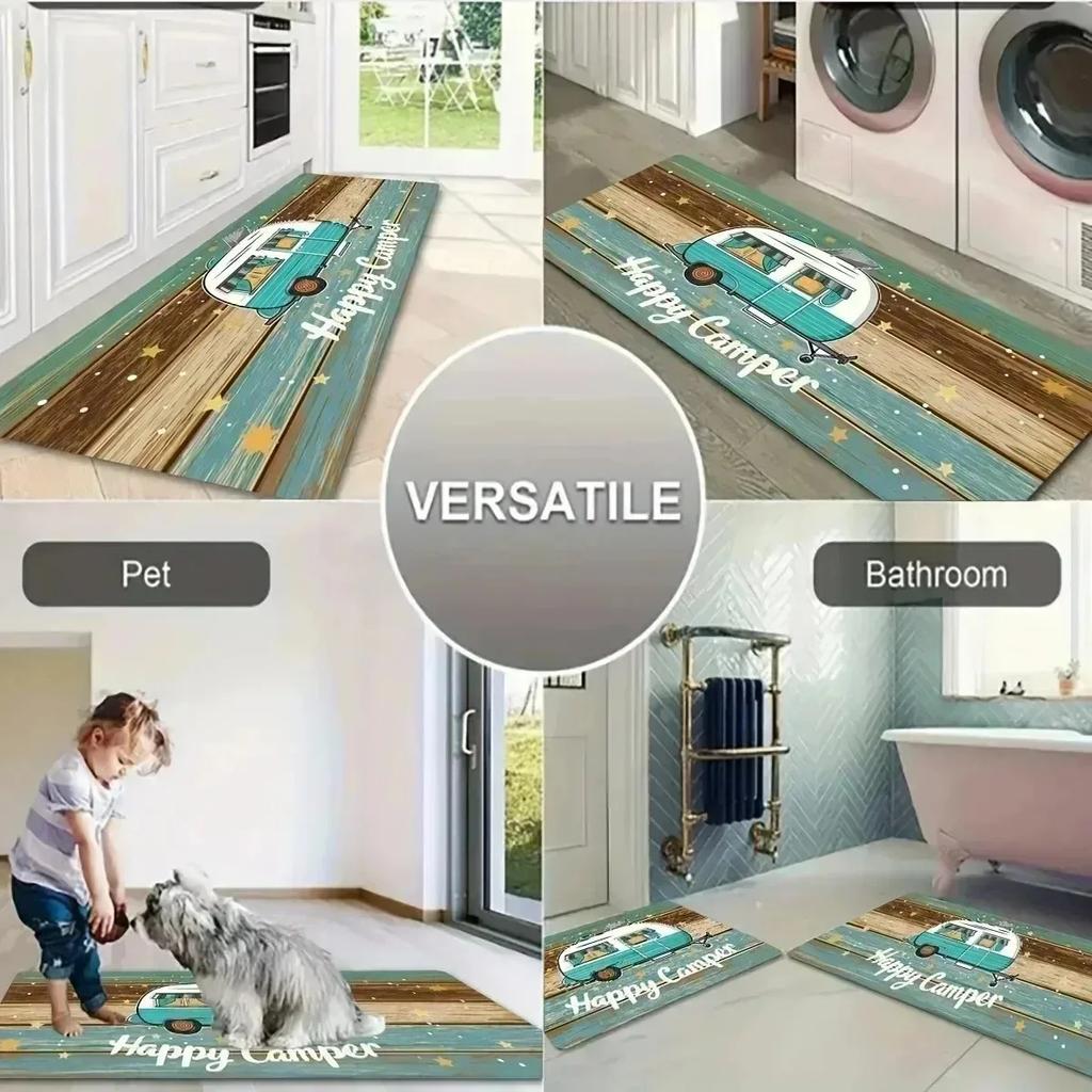 1PC Merry Christmas Charactor Door Mats Kitchen Rugs Non-Slip Pop Living Room Rugs Bath Mat Carpet for Home Sink Laundry Decor