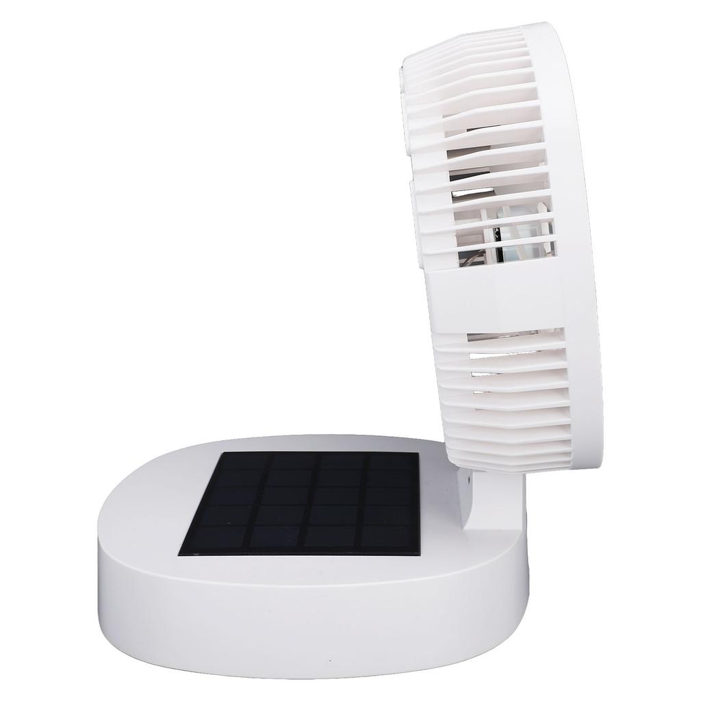 Foldable Desk Fan with Solar Panel Rechargeable Battery Operated Portable LED Night Light Standing