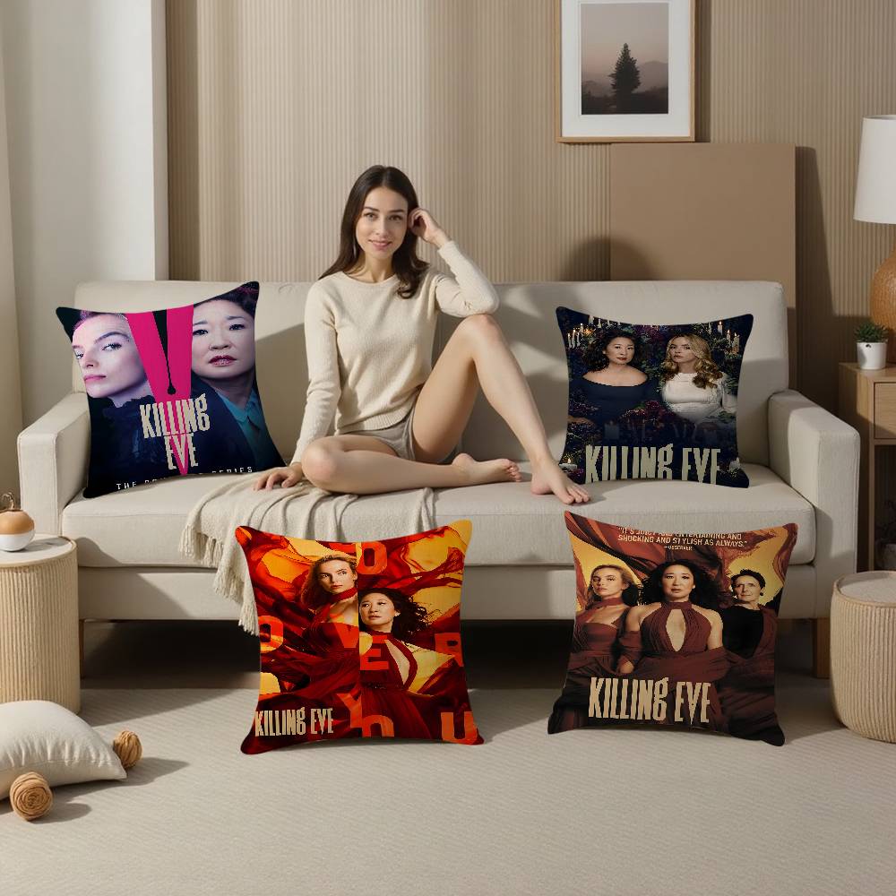Killing Eve TV Personalized Pillow Dust Cover Bedroom Kids Party Decoration Pillowcase Birthday Children Gift