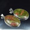 Natural 117.85 Carat Jasper CERTIFIED Pendant Oval Silver Pendant 925 Sterling AR-1719