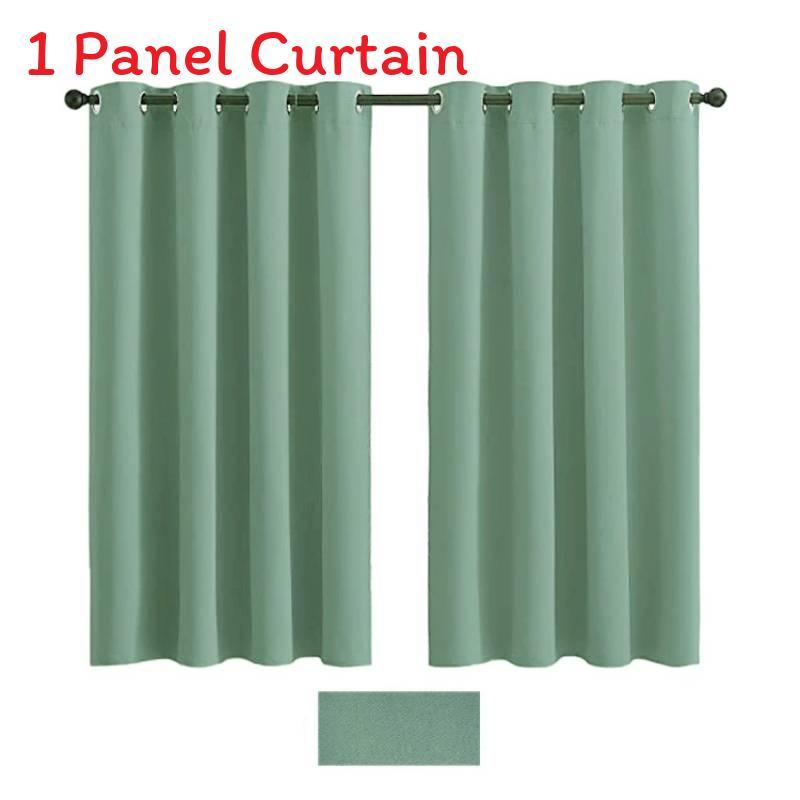 Contemporary Solid Color Curtains With Heavy Light Blockage For Bedroom And Lounge