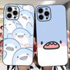 Cute Anime Shark Phone Case For iPhone 16 15 14 13 12 11 PRO MAX PLUS Mini TPU Soft To Skin-friendly Case