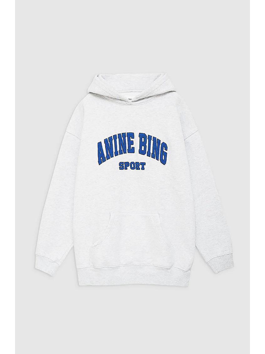 

Женская толстовка с капюшоном из флиса с вышивкой 2022 года S серый/белый