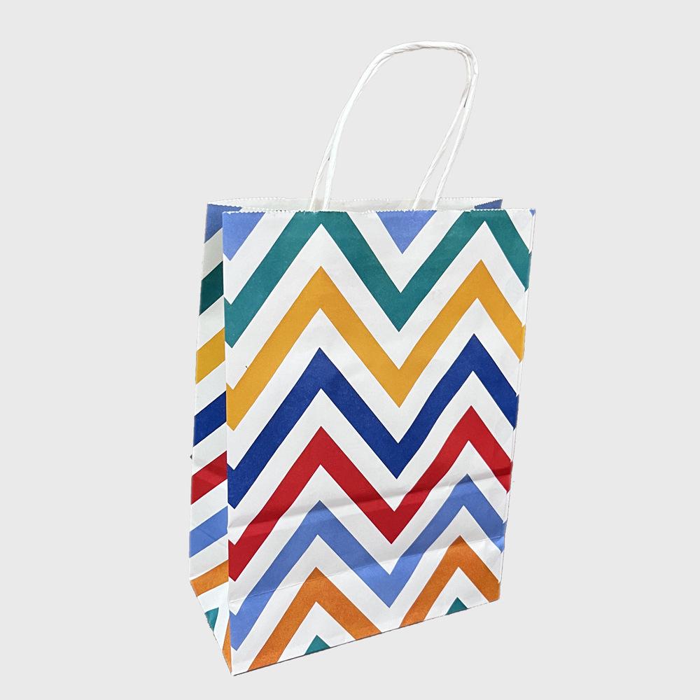 Colorful Polka Dot & Stars Kraft Paper Tote Gift Bags - Exquisite Packaging