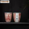 1pc/lot Firewood Rubbing Dunhuang Teacup Handmade Tea Bowl Single Cups Tea-tasting Smelling Cup Chazhan Master Cups Cafes 11ml