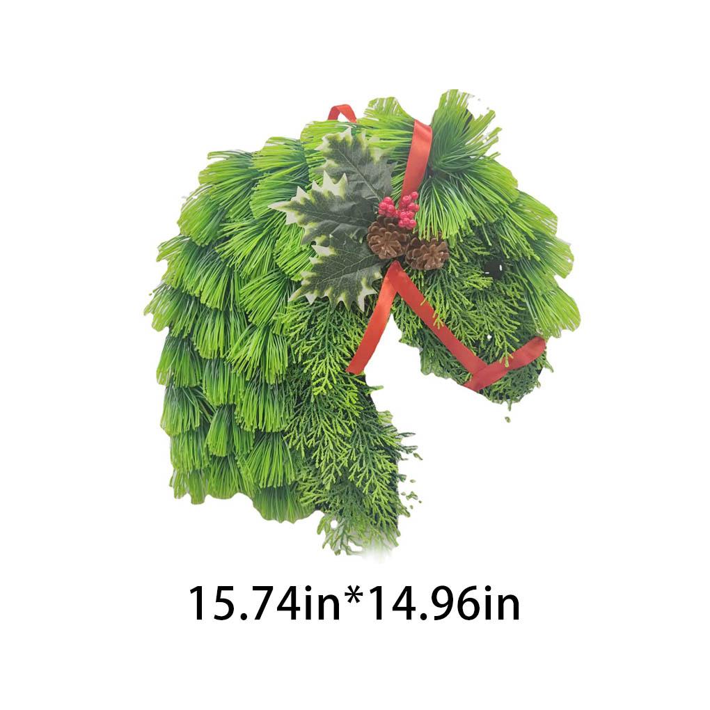 Weihnachtskranz Weihnachts-Girlanden Ornamente Bauernhaus Pferdekopf Grußanhänger Partyzubehör Neujahr Halloween-Zubehör